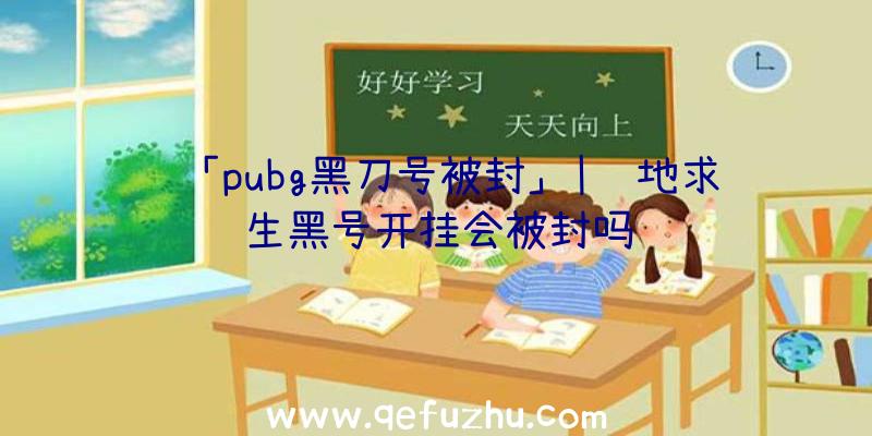 「pubg黑刀号被封」|绝地求生黑号开挂会被封吗